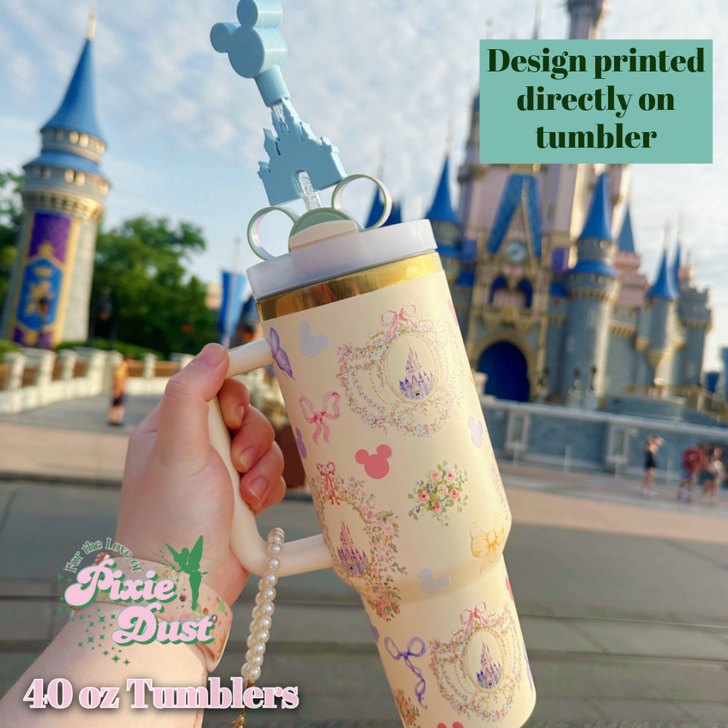 Ready to Ship Dreamy Castle Inspired 40 oz Tumbler or Bundle