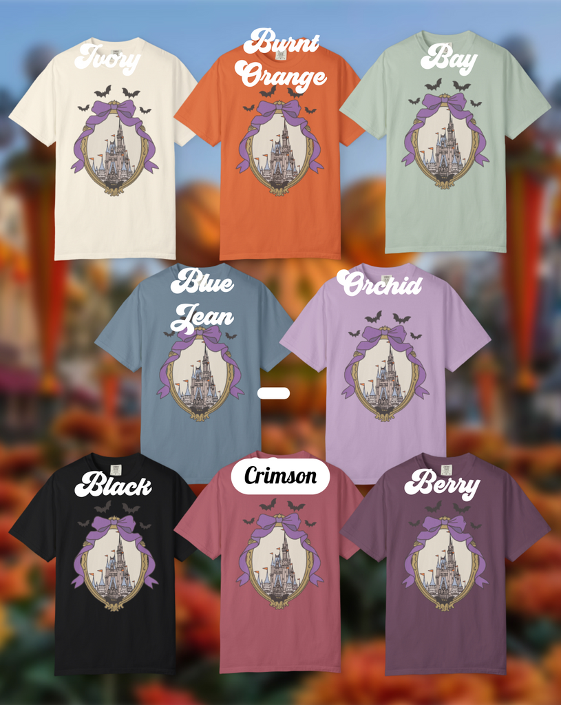 Spooky Times on Main Street: Castle Inspired Unisex Garment-Dyed Comfort Color T-shirt