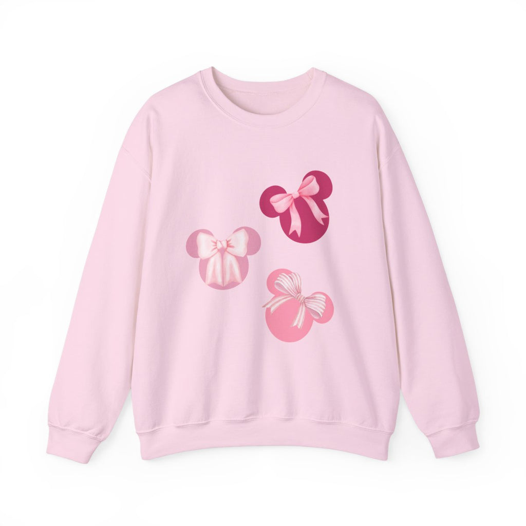 Mouse Head with Pretty Bows Unisex Heavy Blend Crewneck Sweatshirt