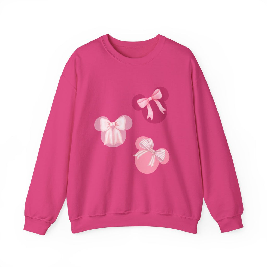 Mouse Head with Pretty Bows Unisex Heavy Blend Crewneck Sweatshirt