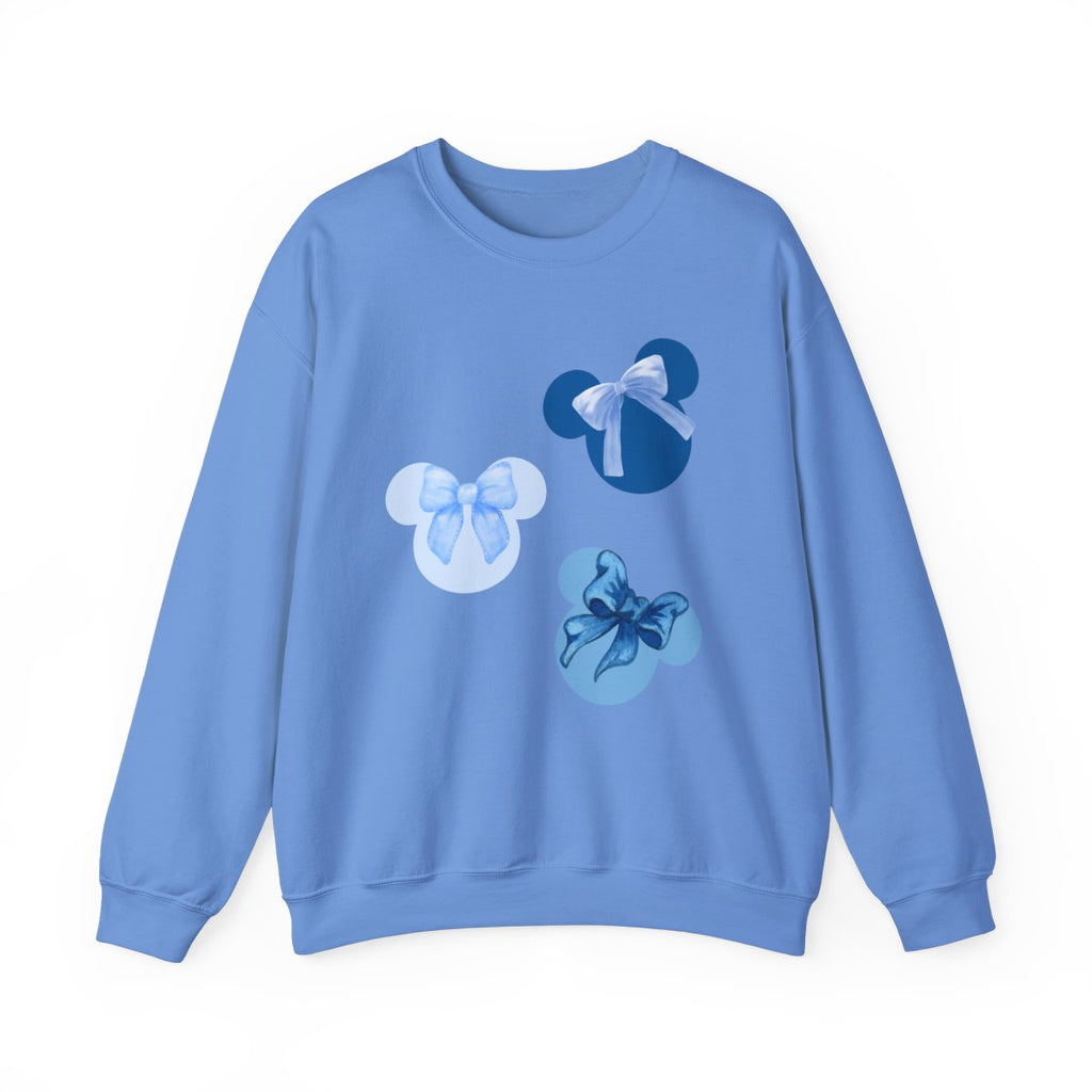 Mouse Head with Pretty Bows Unisex Heavy Blend Crewneck Sweatshirt