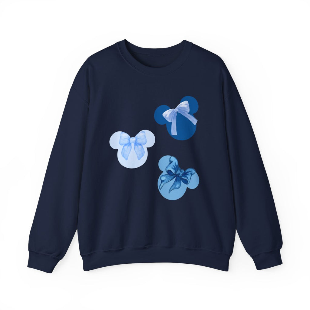 Mouse Head with Pretty Bows Unisex Heavy Blend Crewneck Sweatshirt