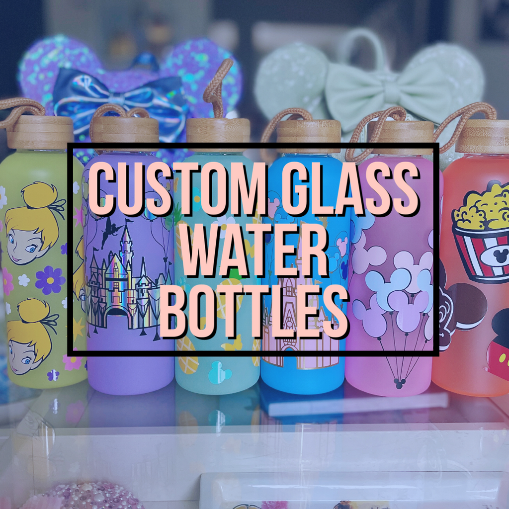 Custom Design 20 oz Glass Water Bottle