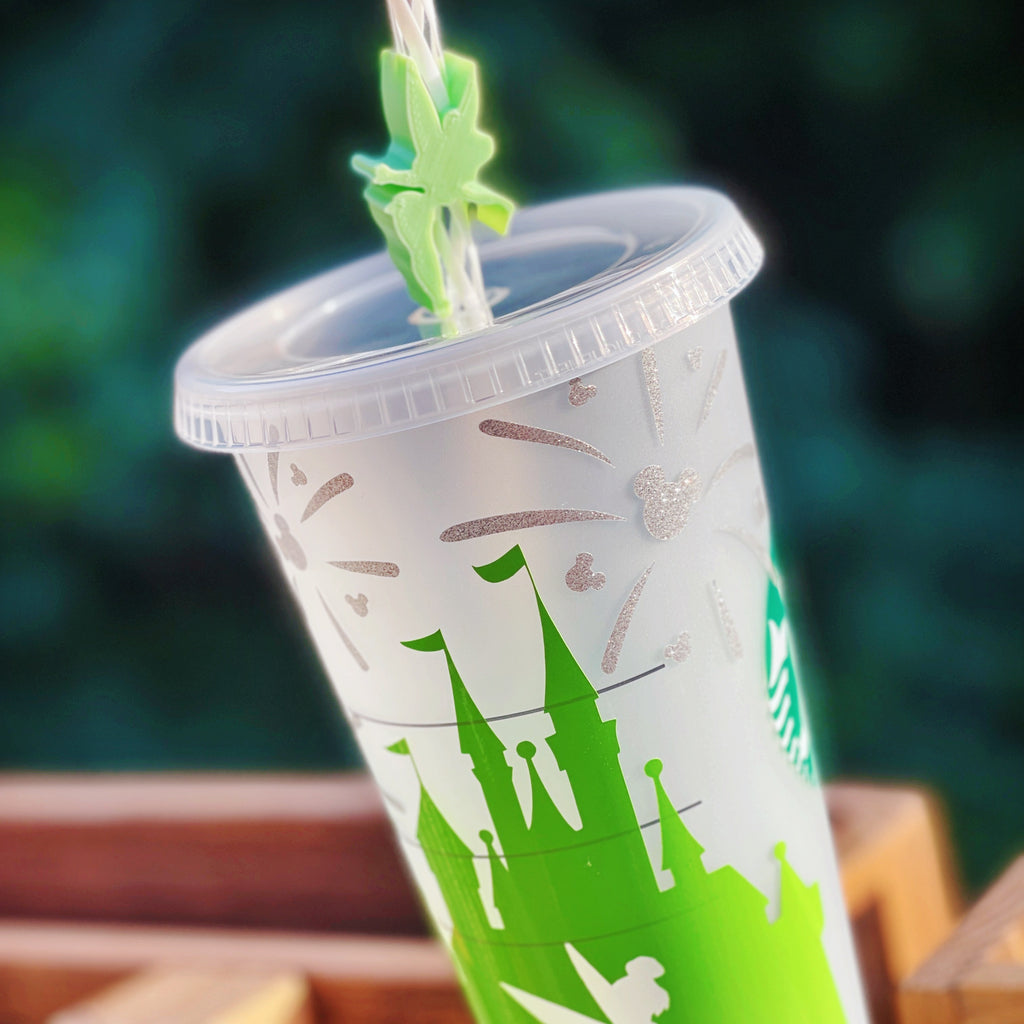 Disney straw toppers for sale. We customize Starbucks cup too