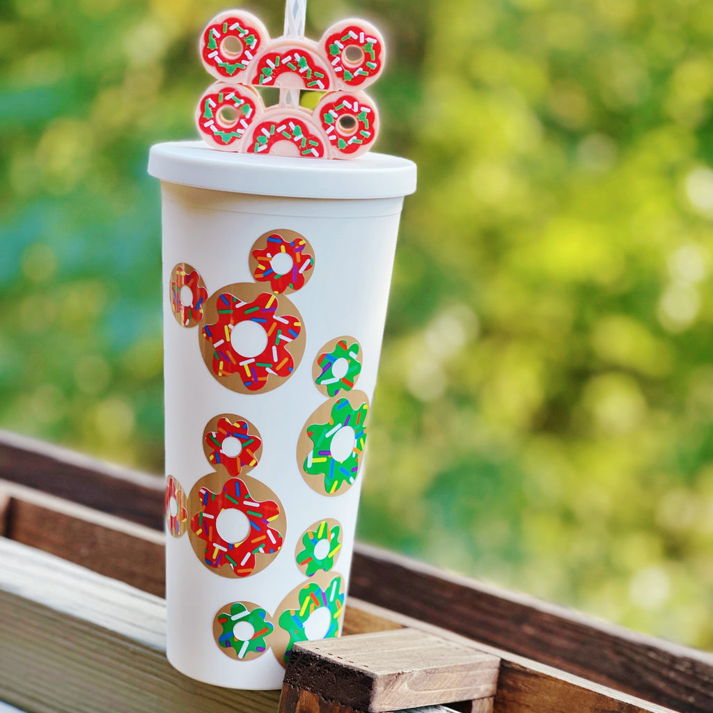 Holiday Donuts Inspired 22 oz. Matte Reusable Tumbler