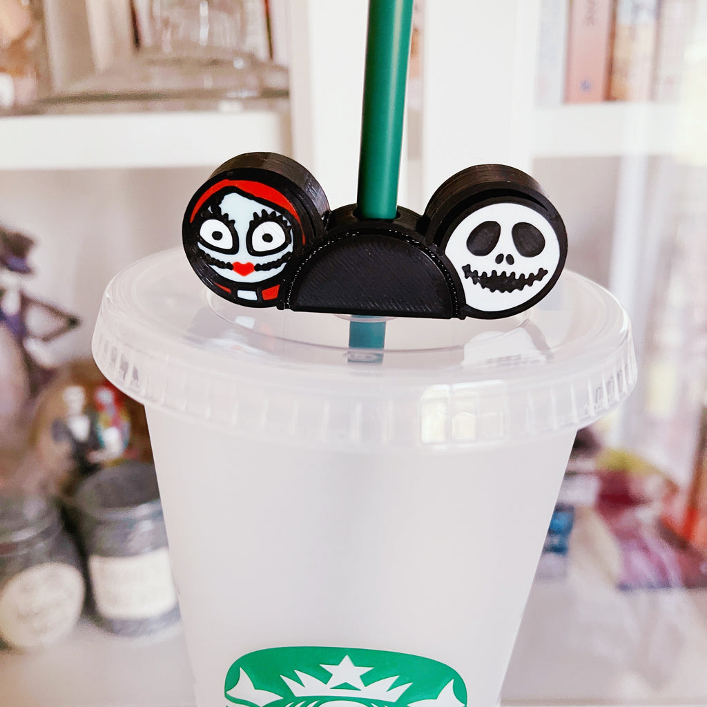 Jack and Sally Straw Buddy