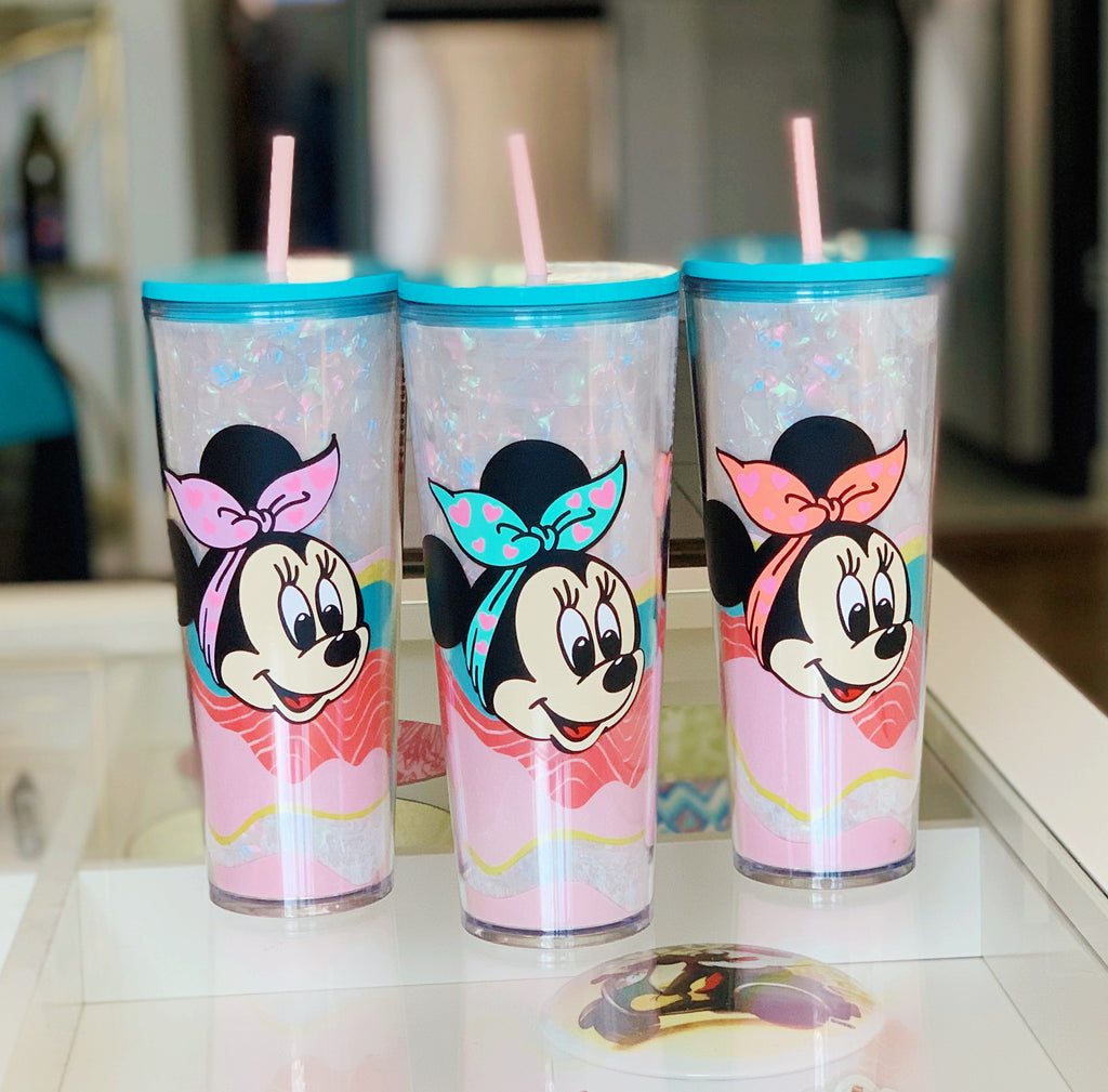 BACK IN STOCK: Mouse w/ Hearts Bandana Inspired Pastel Tumbler