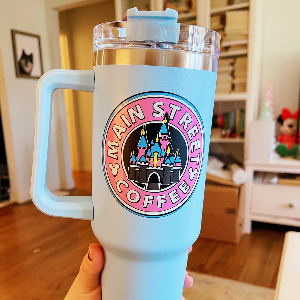 Main Street Coffee on 40 oz Quencher Inspired Stainless Steel Tumbler
