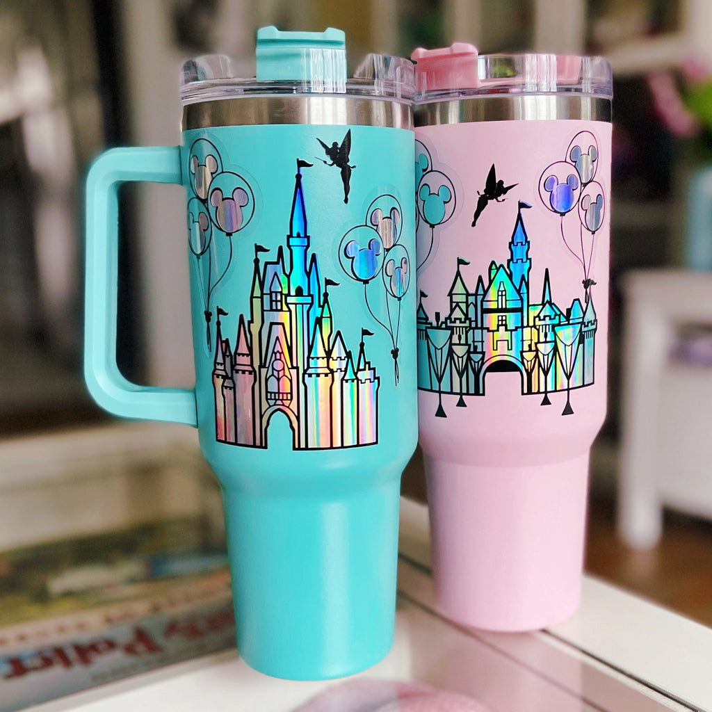 Character Inspired 20 Oz Tumbler Princess Castle Iced Coffee Cup