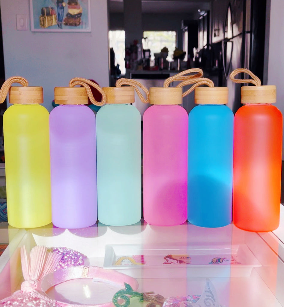 Custom Design 20 oz Glass Water Bottle