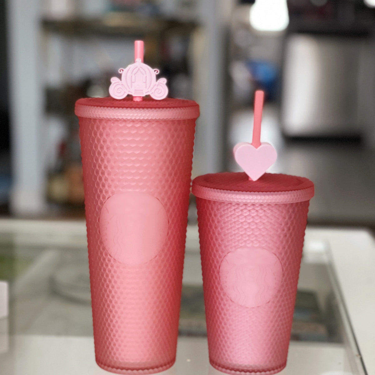 PREORDER Castle Inspired Rose Gold Design on Navy Studded Tumbler w/ Straw  Topper