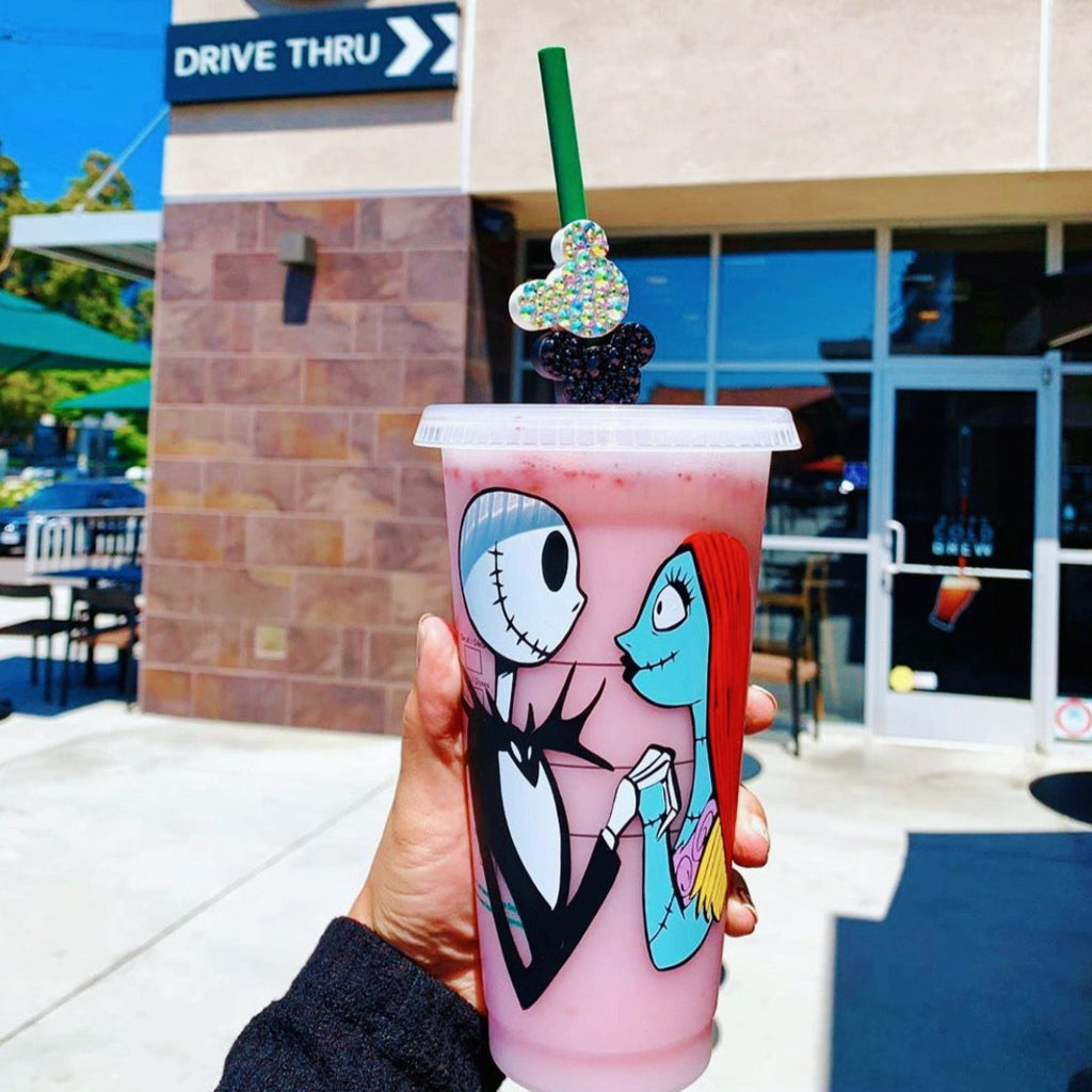 Jack and Sally Inspired Personalized Venti Reusable Cold Cup