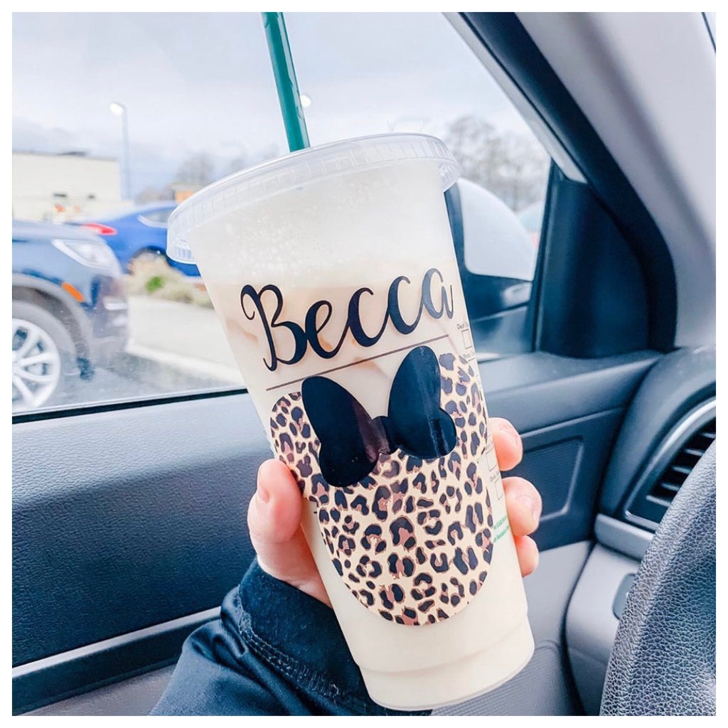 Cheetah Print Mouse Head Cold Cup
