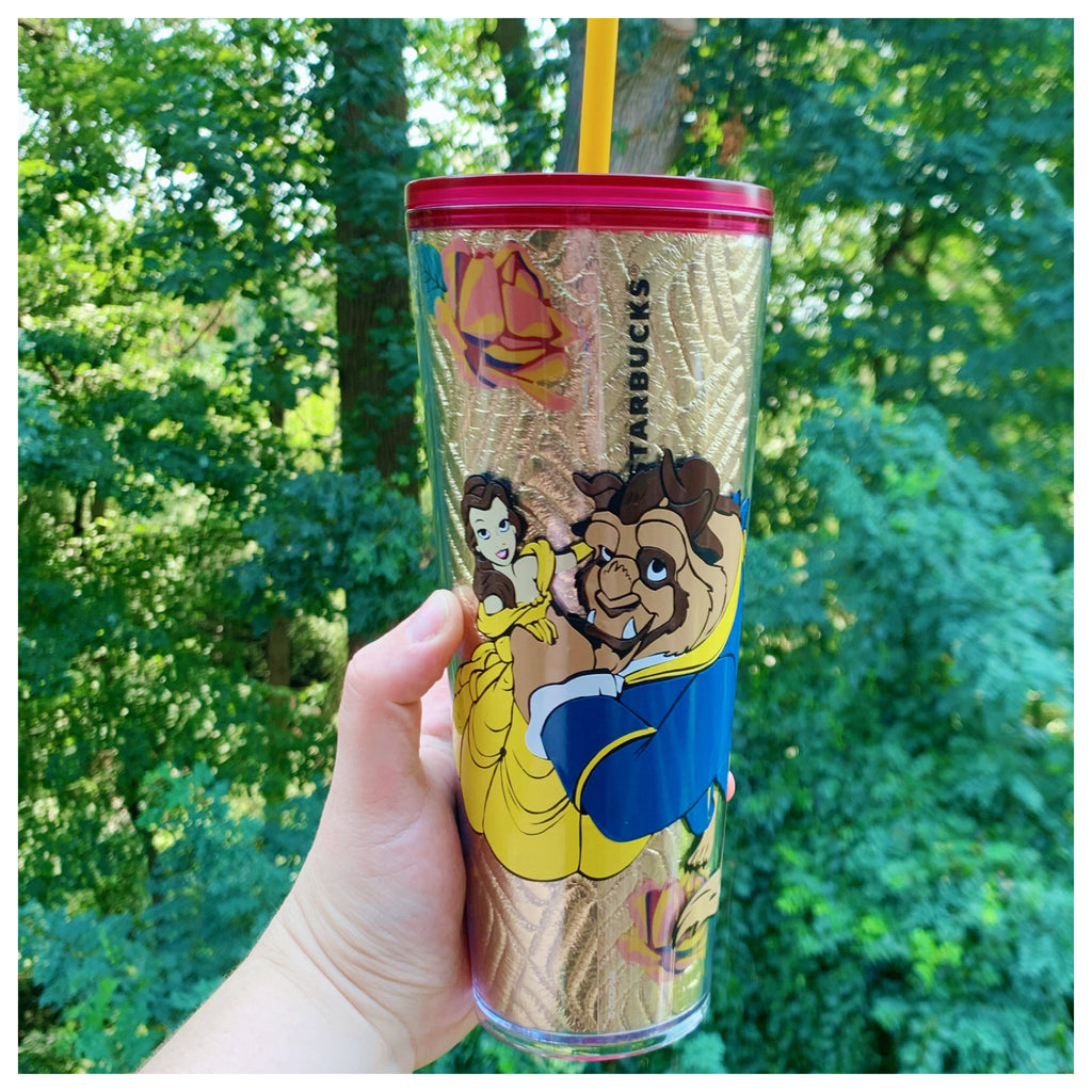 BACK IN STOCK: Beauty Princess and Prince Inspired Gold Rose Tumbler